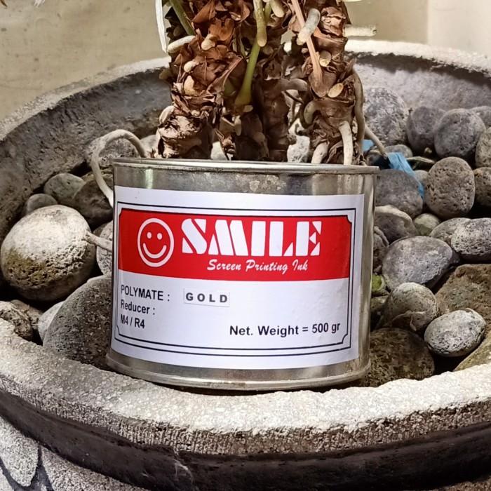 [Gold] Tinta/Cat Sablon Plastik Smile Polymate 500 G