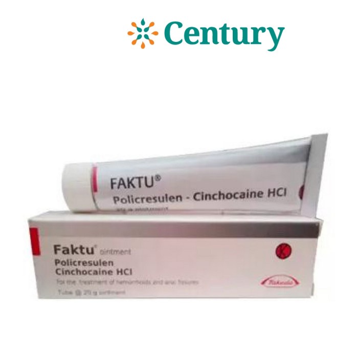 FAKTU OINT 20GR / OBAT AMBEIEN / WASIR INTERNAL / WASIR EXTERNAL / INFLAMASI WASIR / RADANG AMBEIEN 