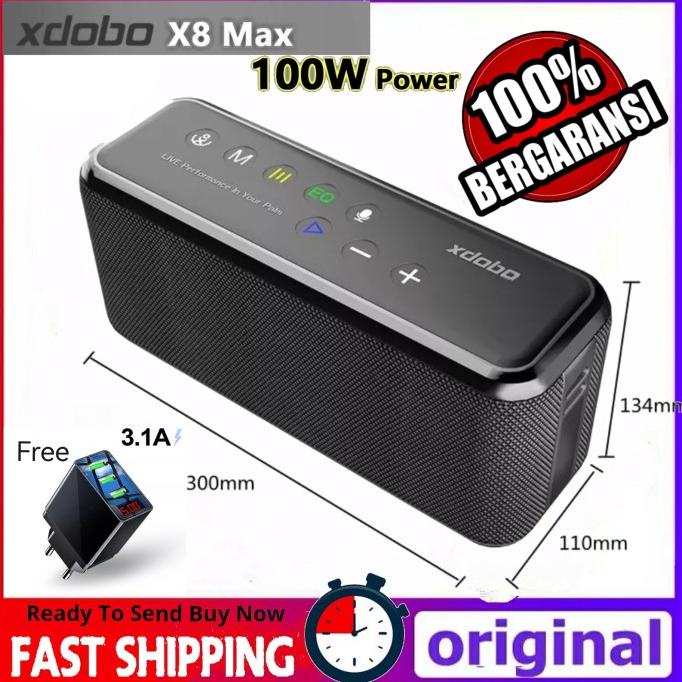 Speaker Bluetooth Wireless Xdobo X8 Max 100w Subwoofer Original