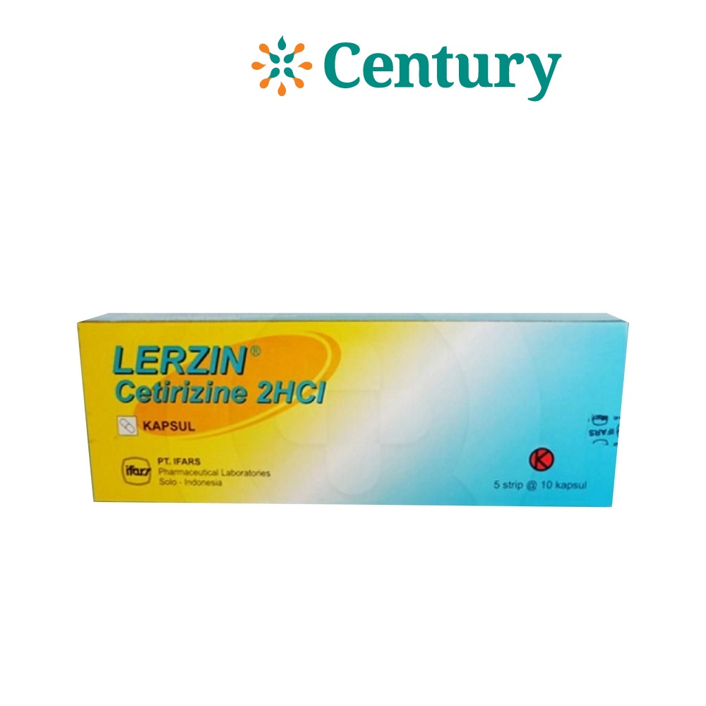 LERZIN 10 MG 1 STRIP ISI 10 TABLET / CETIRIZINE / OBAT ALERGI / ANTIHISTAMIN / DERMATITIS /  ANTI AL