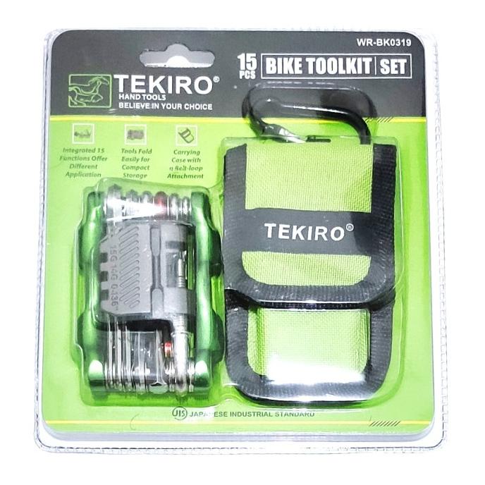 Tekiro 15 pcs kunci L sets kecil sepeda bike toolkit set potong rantai