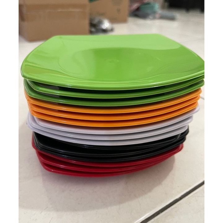 Star Seller ( 1 Lusin ) Piring Saji Semi Melamine Kecil / Piring Makan Semi Melamine / Piring Datar 