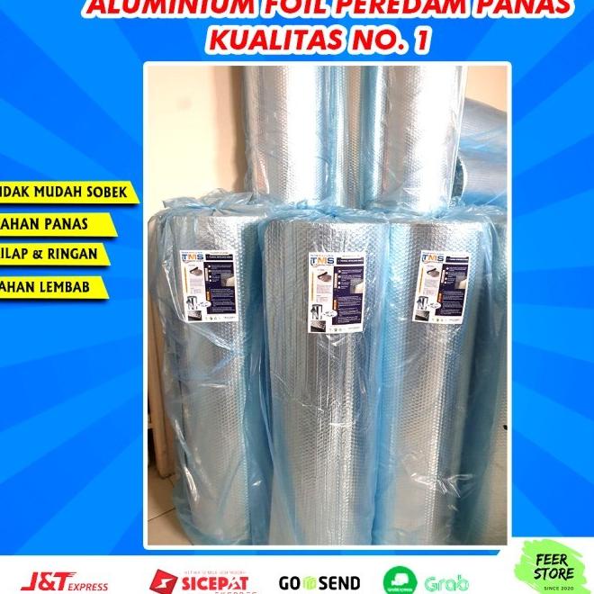 ( 1 Roll ) Aluminium Foil Bubble Peredam Panas Atap Lebar 60 Cm