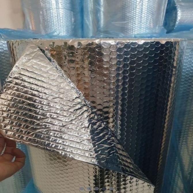 Aluminium Foil Bubble 1 Roll Peredam Anti Panas Atap Rumah 4 Mm Double