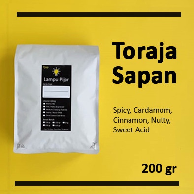 

Hadir Arabika Toraja Sapan 200 Gram - Medium Roast - Biji Kopi Hemat