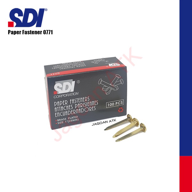 

File Fasterner/Paku Belah 1" SDI 0771 | Isi 100 Pcs ➝Paling Popular