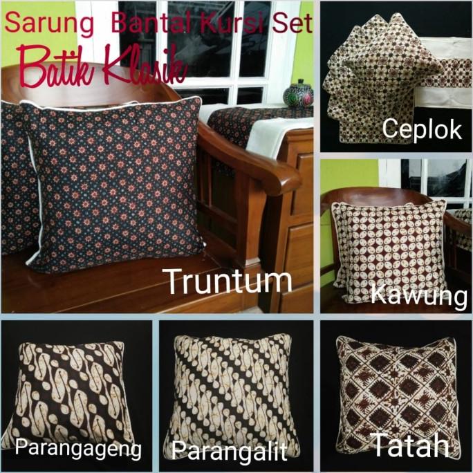 Sarung Bantal Kursi Set Batik Klasik