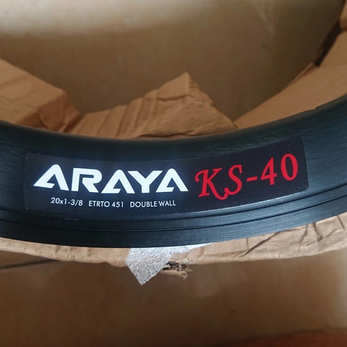 Terlaris Rims Velg Sepeda Ukuran 20 Plus 451 Tinggi Rims 4Cm Araya Ks-40