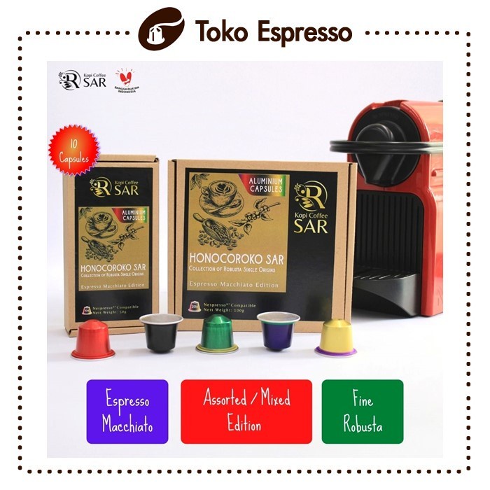 

Menakjubkan Honocoroko 2 Sar 100% Robusta Coffee Capsules Kompatibel NespressoÂ® Gilaa!!!