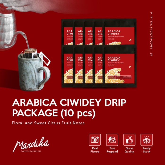 

Limited Paket Drip Kopi Arabica Ciwidey (Single Origin) - Mardika Coffee Bergaransi