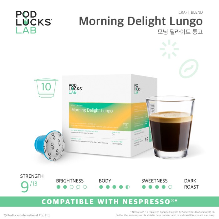 

Murah Podlucks Lab Morning Delight Lungo Capsule Coffee Limited