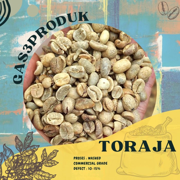 

Hadir Green Bean /Biji Kopi Arabika Toraja Mamasa Commersial Grade/Greenbean Promo