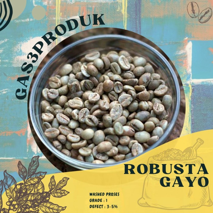

Bergaransi Green Bean /Biji Kopi Robusta Aceh Gayo Grade 1 Greenbean Robusta Gayo Murah