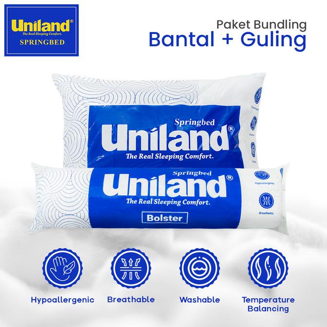 Bundling Uniland Bantal Dacron Silicon + Guling Dacron Silicon