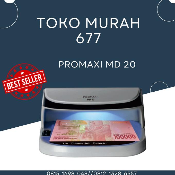 Money Detector Promaxi Md-20 Alat Pendeteksi Uang Palsu Promaxi Md-20 Original