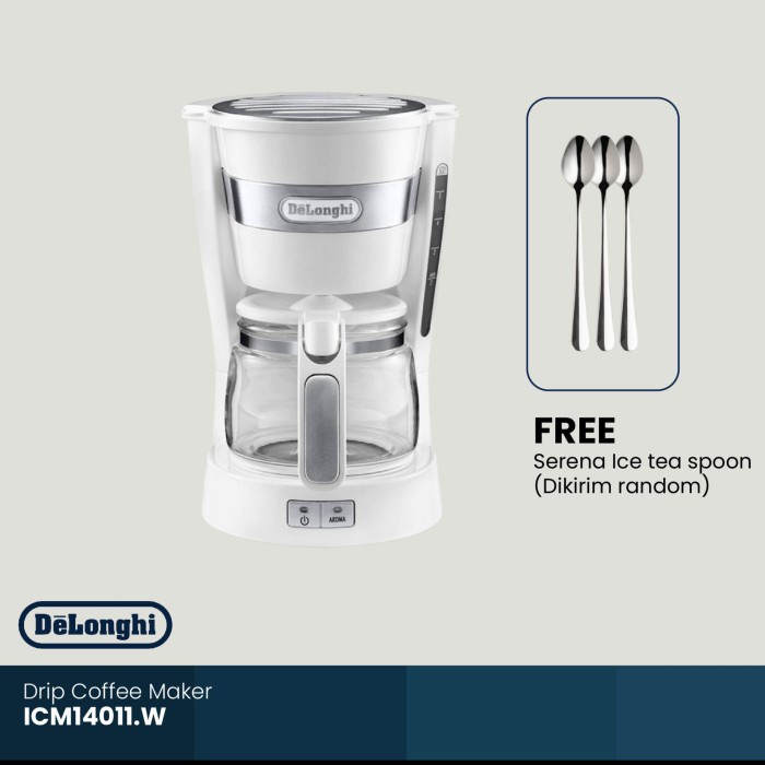 Delonghi ICM14011.W Drip Coffee Maker Mesin Kopi ICM 14011 White