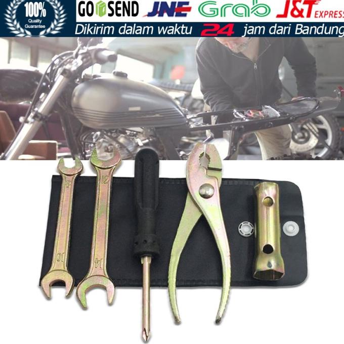 ```````] 6Pcs Tool Kit Motor Universal ToolKit Motor Kunci Busi ToolKit Motor