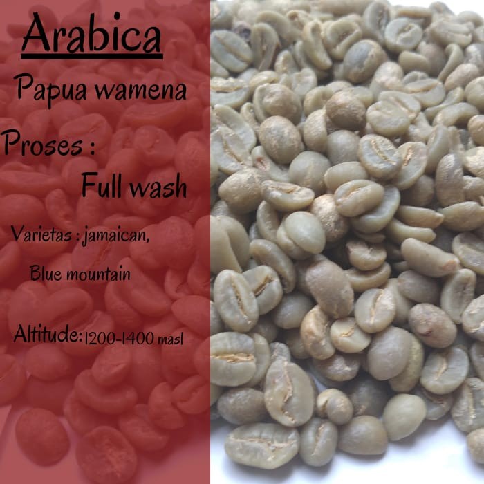 

Gaya Biji Kopi/Greenbean 1Kg Arabica Papua Wamena Full Wash Arabika Hot Sale