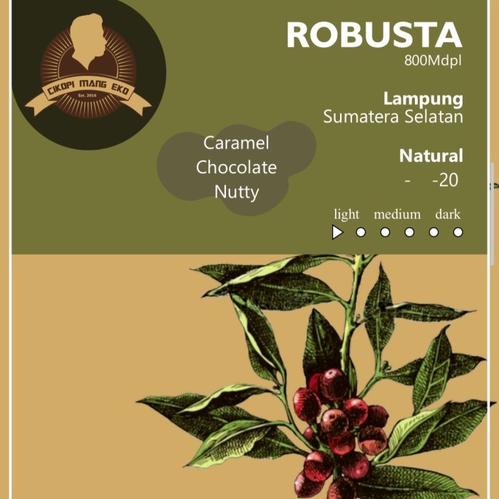 

Cantik Kopi Robusta Lampung Roasted Bean 200Gr Trendi