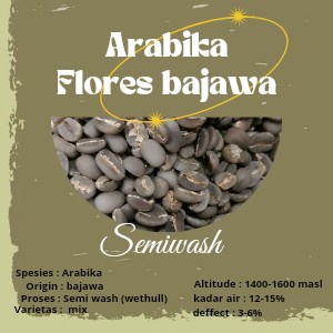 

Berkualitas Green Bean / Biji Kopi Arabika Flores Bajawa - Semiwash/Wethull - 1Kg Bagus