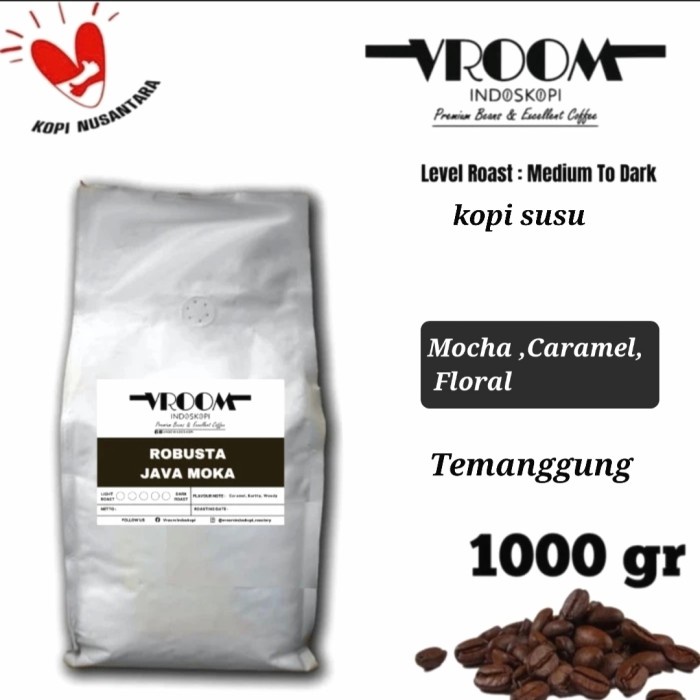 

Berkualitas Kopi Robusta Java Mocha Temanggung 1Kg Roast Bean & Bubuk Hot Sale