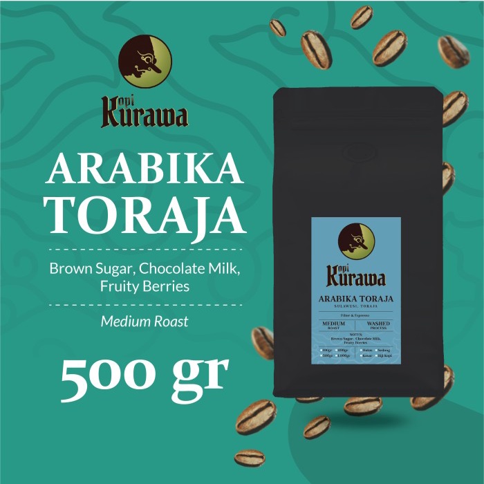 

Gaya Kopi Arabika Toraja Sapan Arabica Coffee Roasted Beans Biji Bubuk 500G Limited