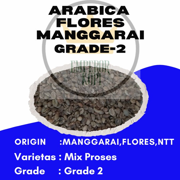 

Murah Green Beans Arabica Flores Manggarai Grade-2 / Biji Kopi Arabika 1Kg Murah