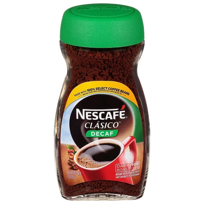 

Cuci Gudang Nescafe Clasico Decaf Dark Roast Pure Instant Coffee 200 Gram Murah