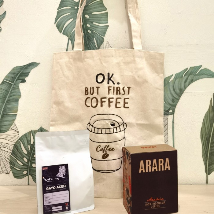 

Sale!!! Kopi Arabica Arara Gayo Premium Fresh Roast Bonus Tote Bag Kanvas Murah
