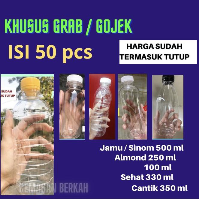 ;&;&;&;&] Botol plastik 100ml 250ml 500ml ISI 50pcs