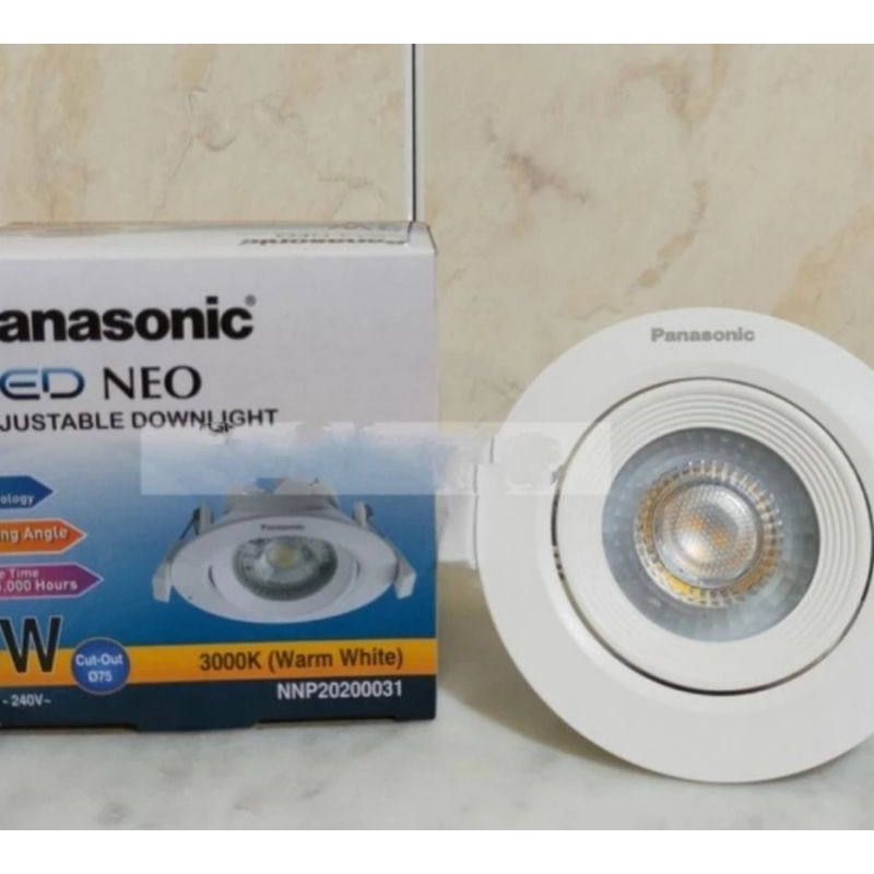 Downlight Panasonic Led panel 3w 3 watt Adjustable warmwhite