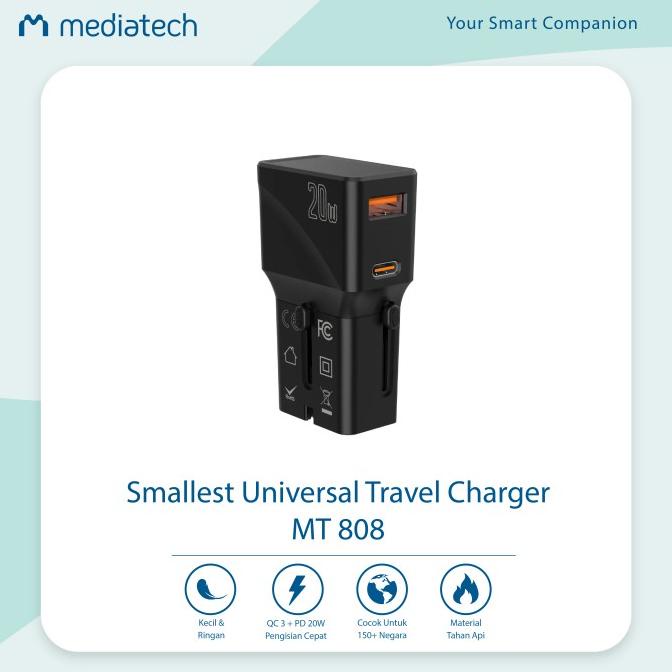 Mediatech Mini Universal Travel Adaptor MT-808 / Pocket Travel Charger