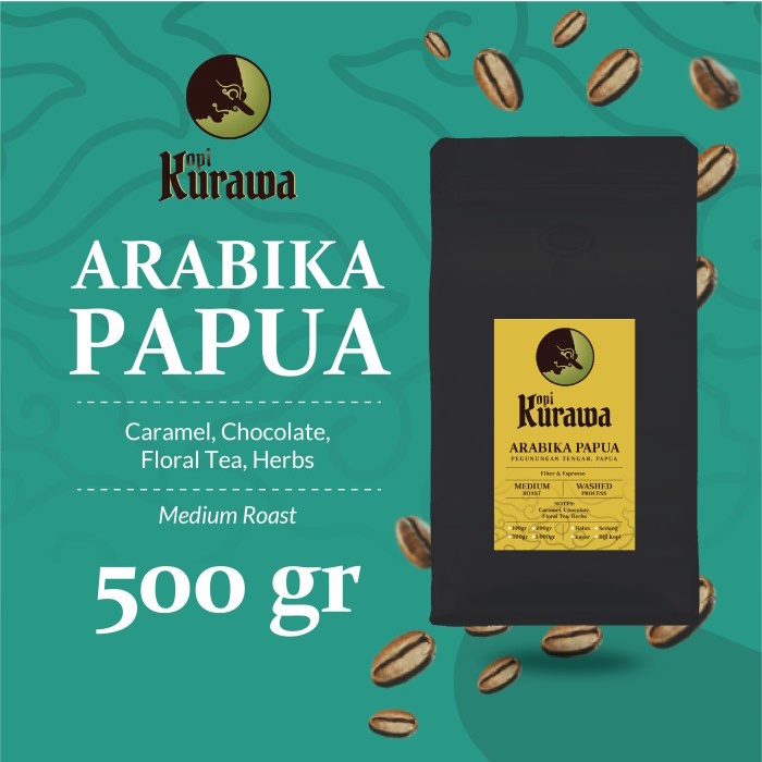 

Sale!!! Kopi Arabika Papua Wamena Arabica Coffee Roasted Beans Biji Bubuk 500G Hot Sale