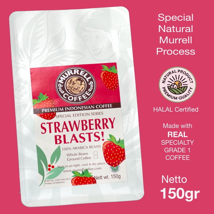 

Spesial Strawberry Blast Kopi Arabica Specialty Premium Bubuk Murrell Coffee Hot Sale