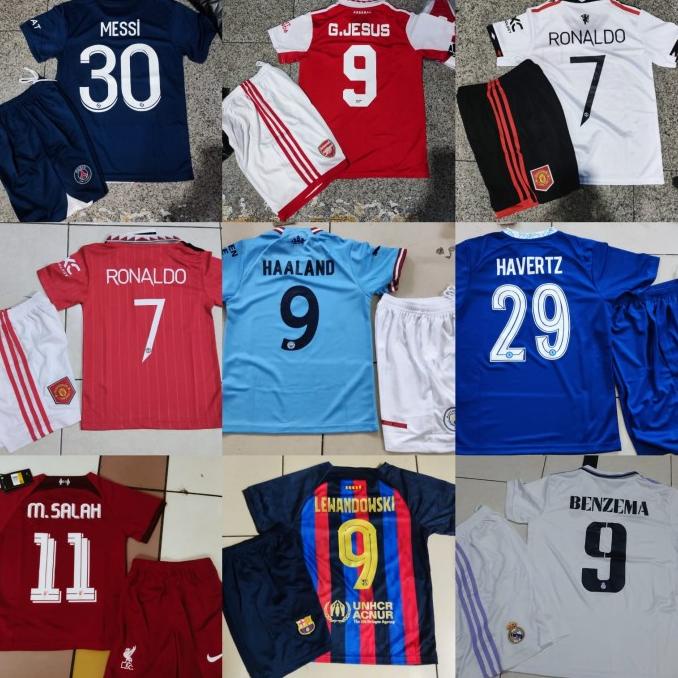 JERSEY BAJU BOLA KIDS ANAK CLUB 2021/2022 + NAMESET GRADE ORI