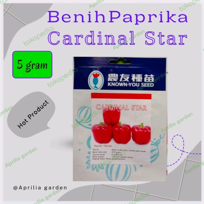 BENIH PAPRIKA MERAH CARDINAL STAR 5GRAM ORIGINAL