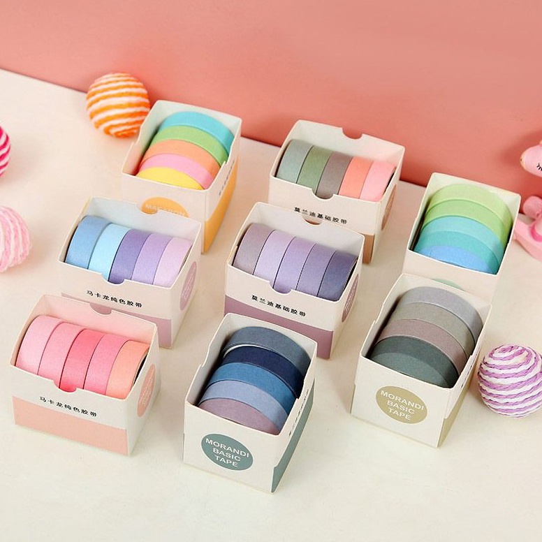 

➤Terupdate↔ Masking Tape Set 5pc Essential Collection / washi tape decorative G35 ✴