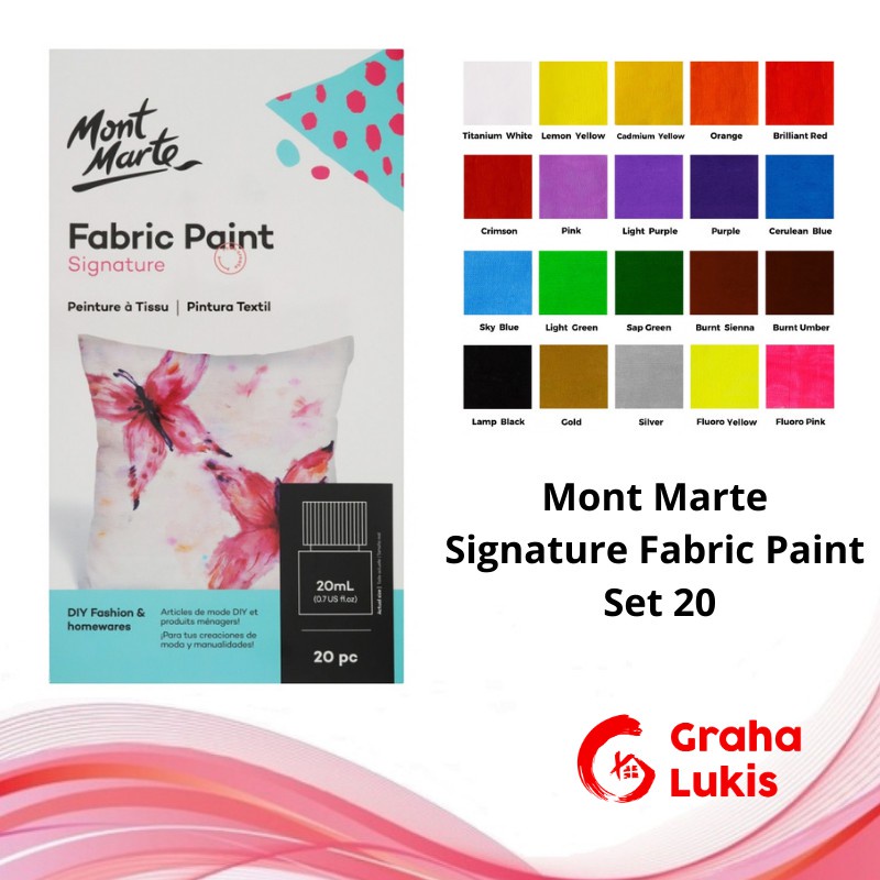 

Mont Marte Fabric Paint 20X20Ml