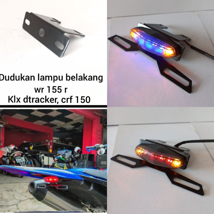 Diskon dudukan lampu 3 in 1 belakang wr 155 r klx crf lampu belakang sein dudukan plat r Special Edi