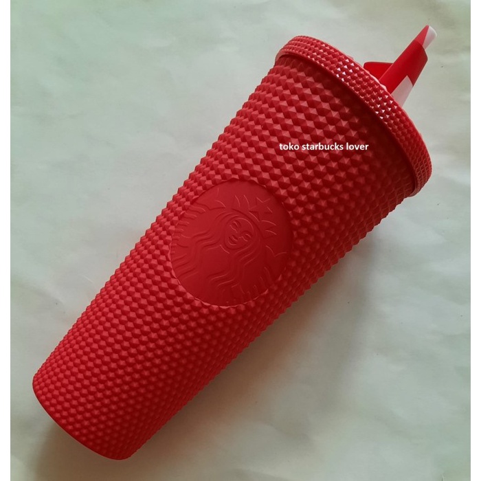 Starbucks Tumbler Studded Bling Venti Cold Cup Red
