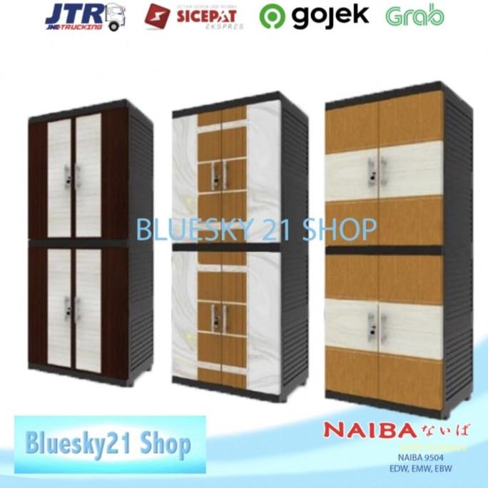 LEMARI PAKAIAN PLASTIK 2 PINTU NAIBA FIT 9504 LEMARI PLASTIK RAK