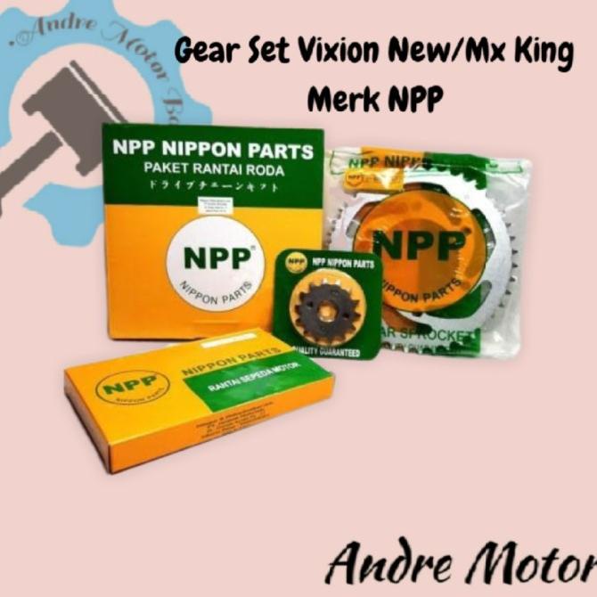 <<<<<] Gear/Gir Set Vixion New,Jupiter Mx King 150 Merk NPP Kualitas Original