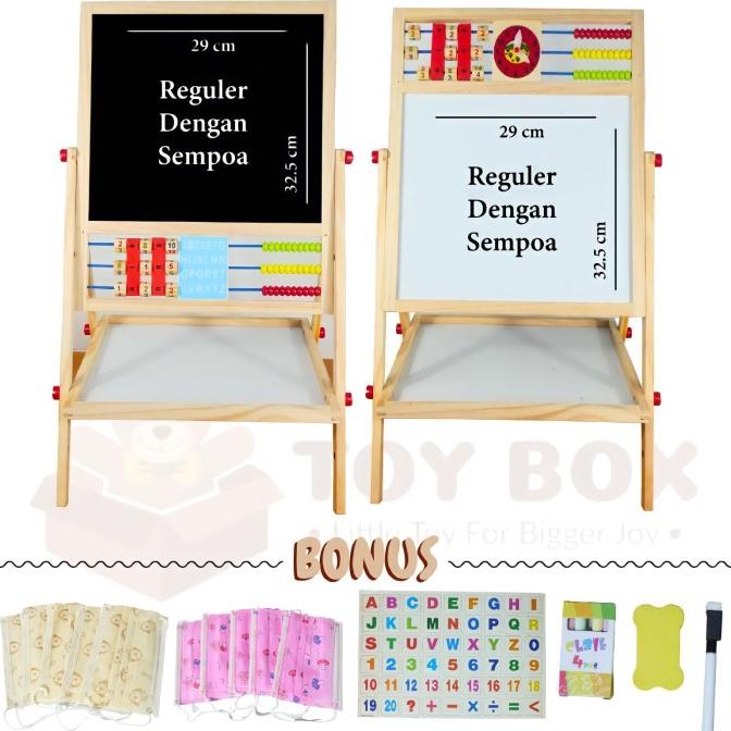 

Education Board Magnetic 2 in 1 - Papan Tulis Anak -Mainan Edukasi