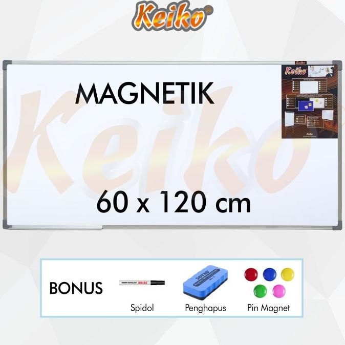 

Papan Tulis Whiteboard Gantung Magnet Single Face Keiko 60 x 120 cm