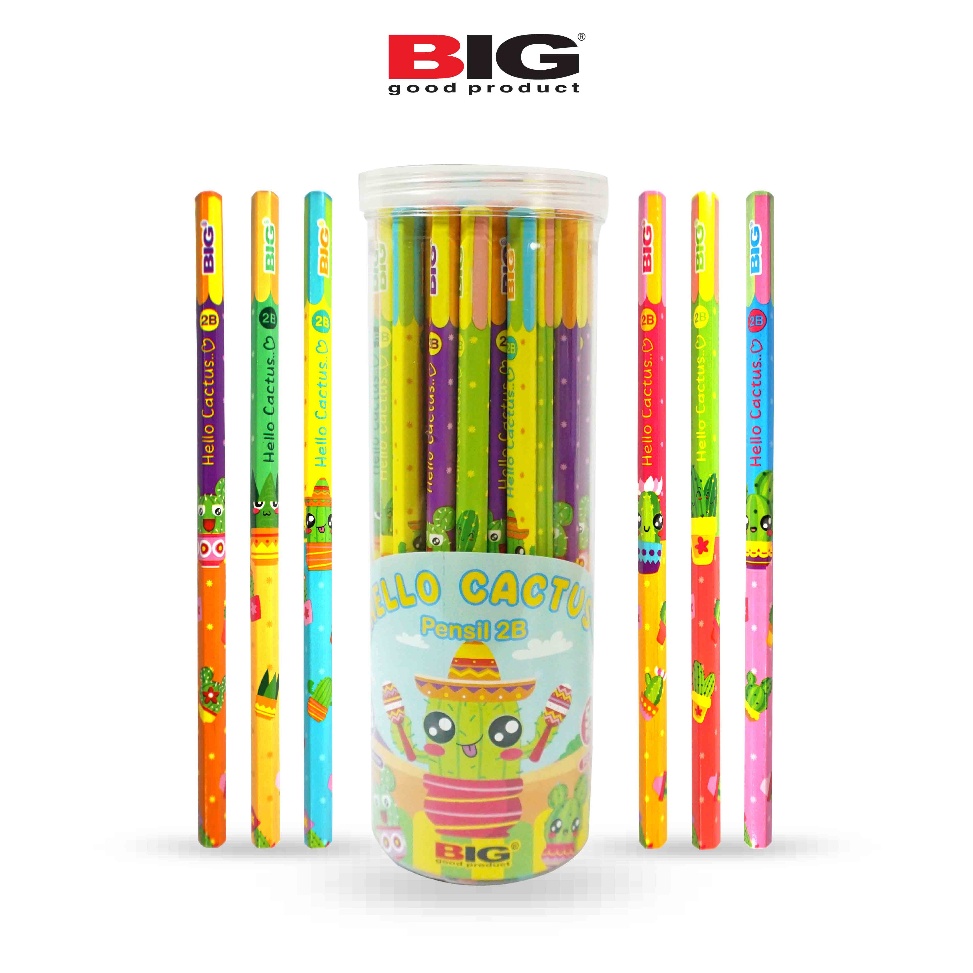 

Cuci Gudang 50 Pcs BIG Pensil 2B Karakter Hello Cactus Graphite Pencil Extra Dark PS-001 KMY