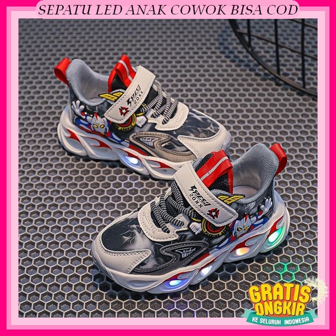 Sapatu Ank Led Impor Cowok Sneakers Led Sepatu Anak Laki Laki Import 1 Tahun Spatu Anak2 Cowok Septu