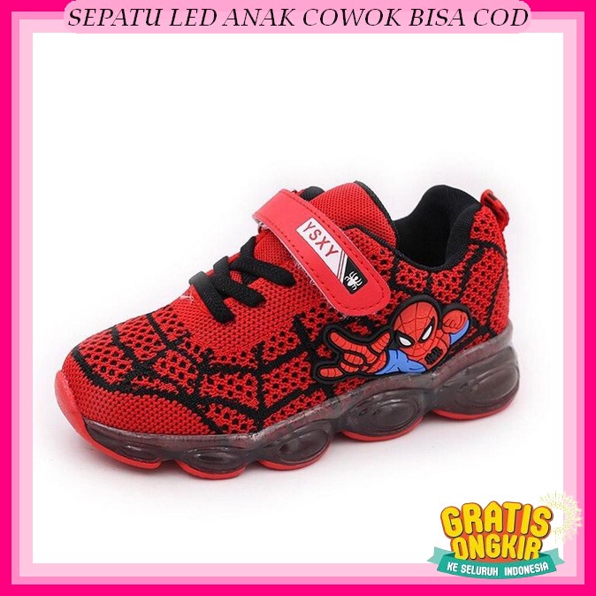 Sapatu Ank Laki Cowo Sneaker Hidup Spatu Bocil Sd Cowo Sapatu Ank Led Impor Cowok Sneakers Led Sepat