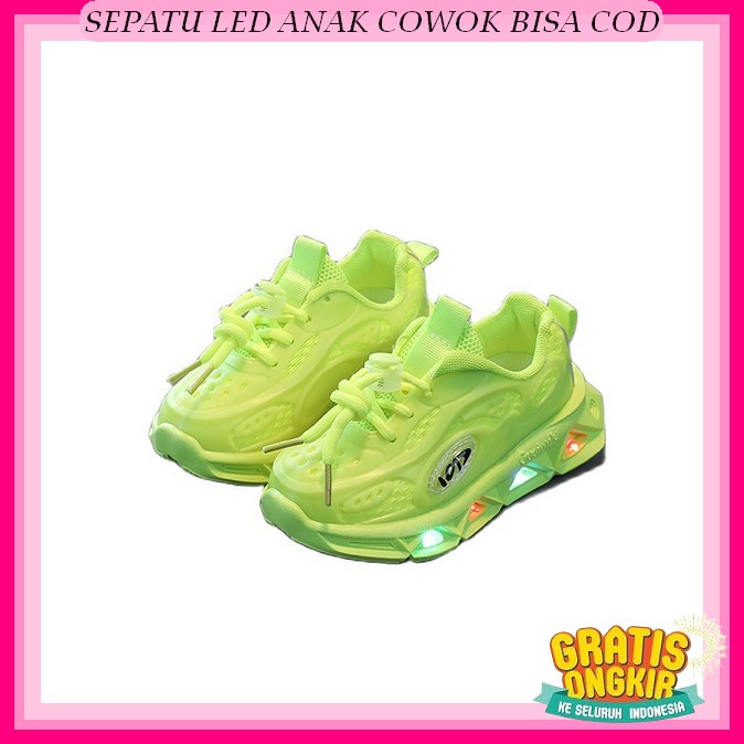 Septu Anak2 1 Tahun Cowo Import Pakai Lampu Sapatu Ank Led Impor Cowok Sneakers Led Sepatu Anak Laki