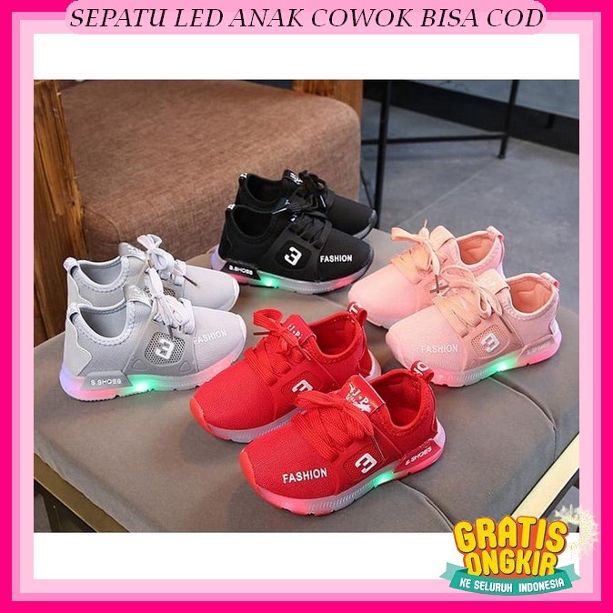 Promo Sepatu Anak Led Casual Filla - 22 Led Fil Black Diskon Spesial Diskon 11.11 Big Sale . . . . .