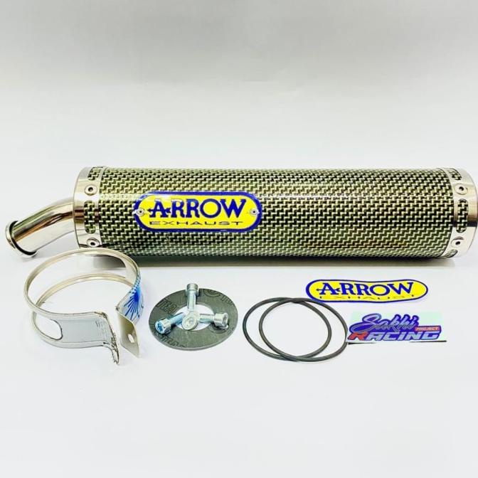 ] Silencer ARROW Carbon Stainless Baut 3 Universal Knalpot 2 Tak